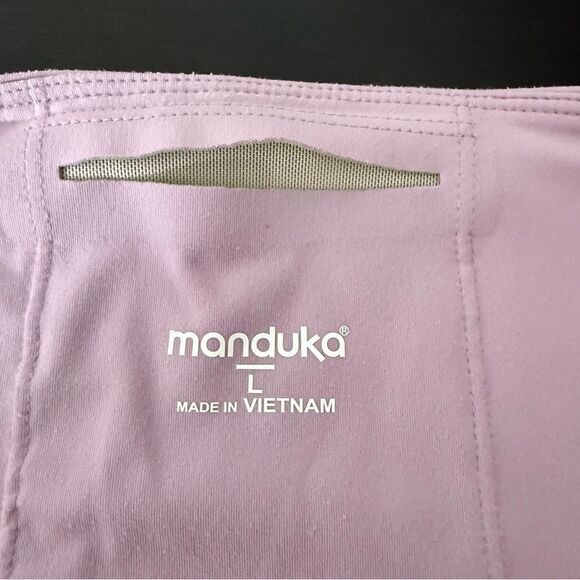 Manduka Leggings Womens Sz L Lilac Purple Pull On Gym Athletic Yoga Stretch - Picture 6 of 10